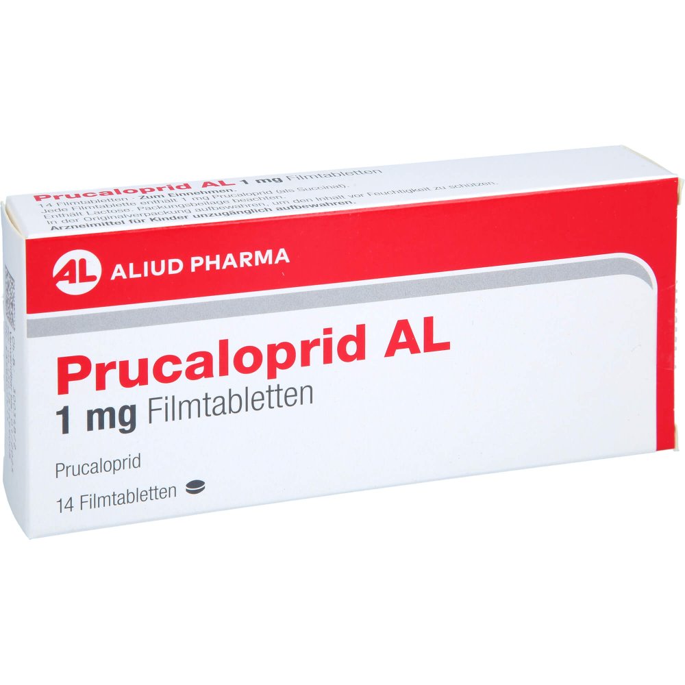 Das Produktfoto zeigt Prucaloprid Al 1 Mg Filmtabletten (14 stk) PZN 18169900