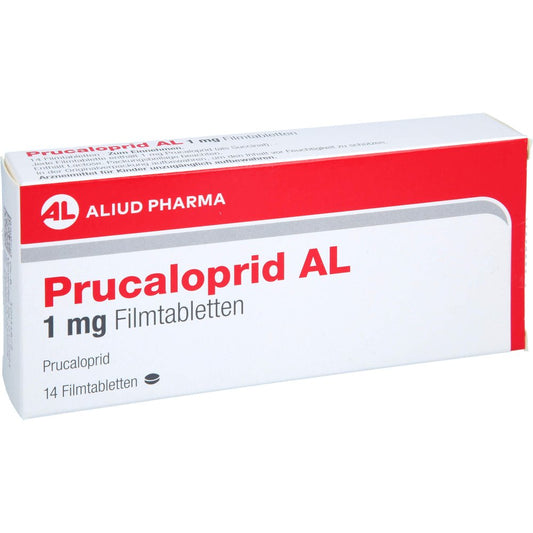 Das Produktfoto zeigt Prucaloprid Al 1 Mg Filmtabletten (14 stk) PZN 18169900