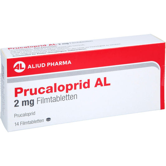 Das Produktfoto zeigt Prucaloprid Al 2 Mg Filmtabletten (14 stk) PZN 18169946