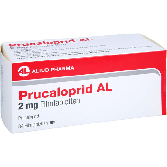 Das Produktfoto zeigt Prucaloprid Al 2 Mg Filmtabletten (84 stk) PZN 18169969