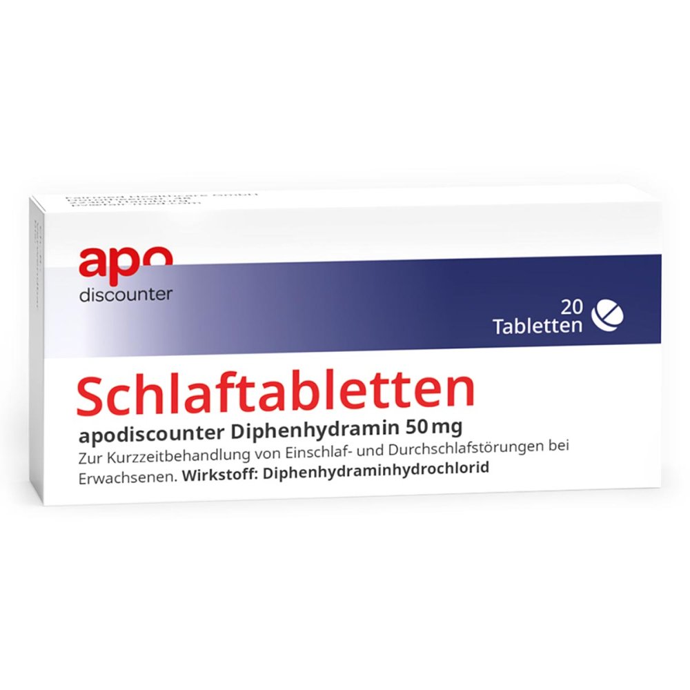 Schlaftabletten Apodiscounter Diphenhydramin 50 Mg (20 stk)