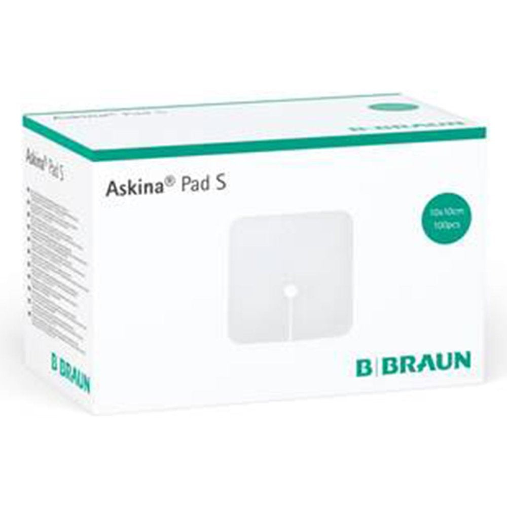 Das Produktfoto zeigt Askina Pad S Wundauflage M.Schlitz 10x10 Cm N.Haft (100 stk) PZN 18208557