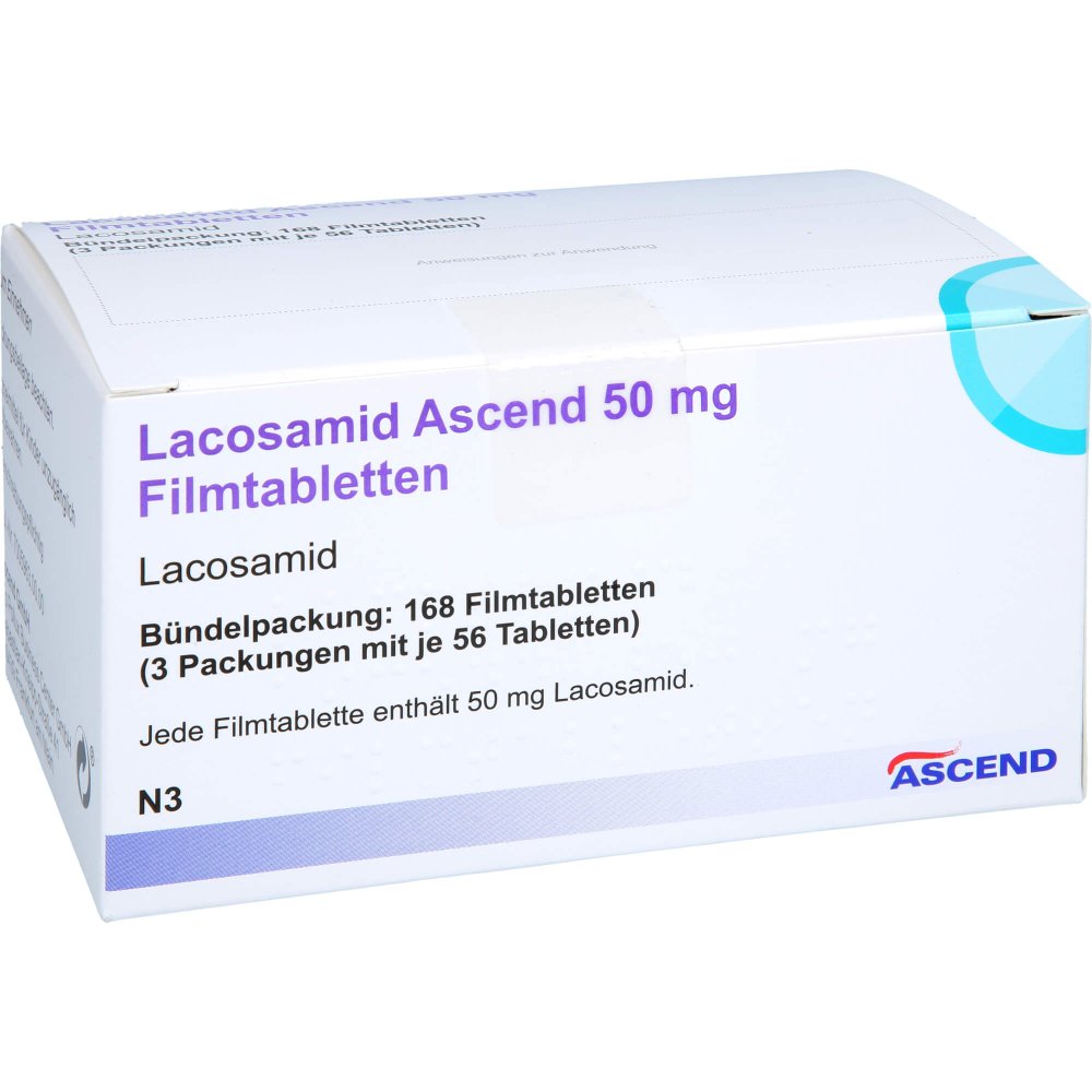 Lacosamid Ascend 50 Mg Filmtabletten (168 stk)