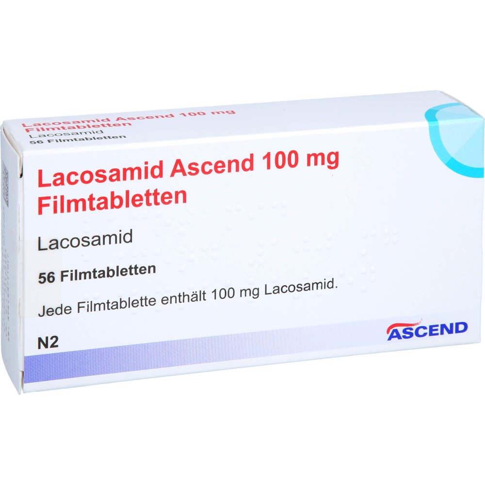 Lacosamid Ascend 100 Mg Filmtabletten (56 stk)