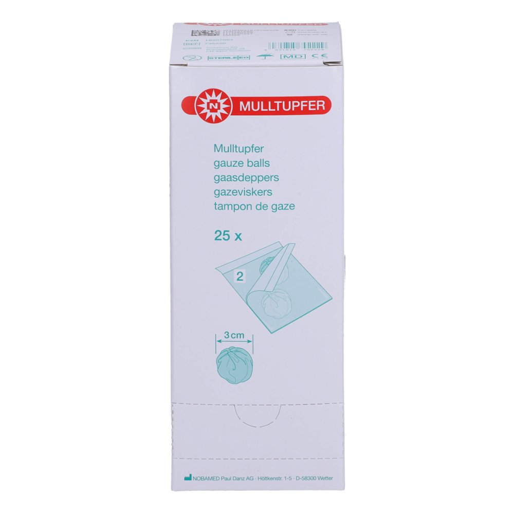 Mulltupfer-Steril Drm.3,0 Cm P2 (25X2 stk)