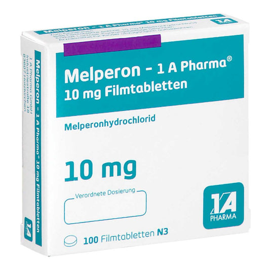 Das Produktfoto zeigt Melperon-1a Pharma 10 Mg Filmtabletten (100 stk) PZN 18330494