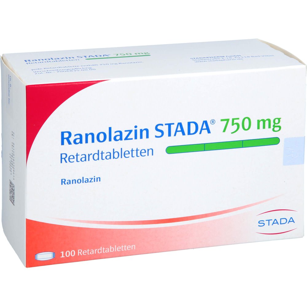 Das Produktfoto zeigt Ranolazin Stada 750 Mg Retardtabletten (100 stk) PZN 18332961
