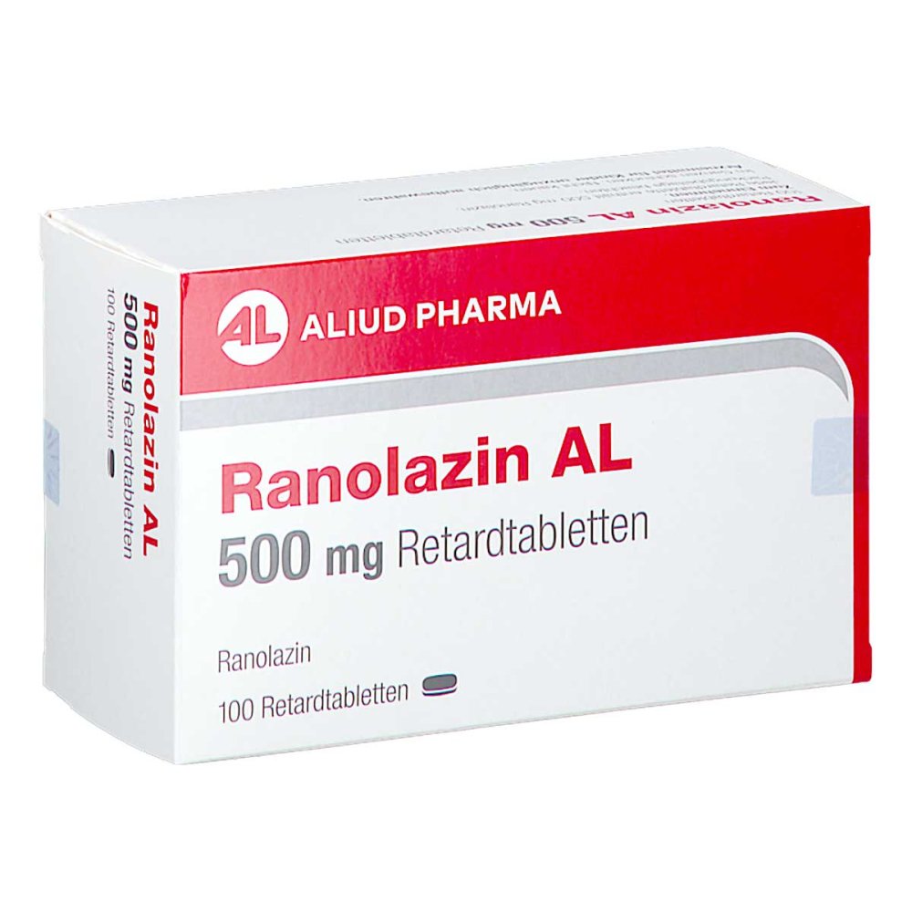 Das Produktfoto zeigt Ranolazin Al 500 Mg Retardtabletten (100 stk) PZN 18335764