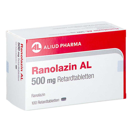 Das Produktfoto zeigt Ranolazin Al 500 Mg Retardtabletten (100 stk) PZN 18335764