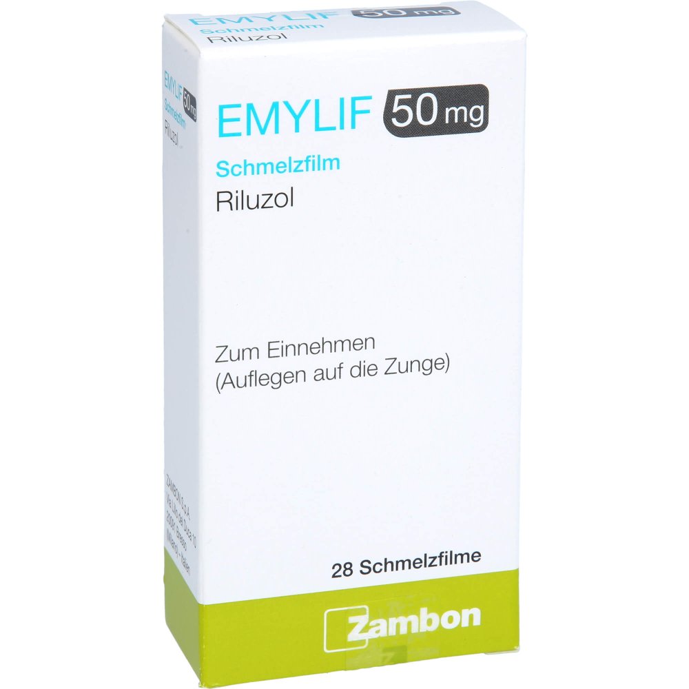 Das Produktfoto zeigt Emylif 50 Mg Schmelzfilm (28 stk) PZN 18359546