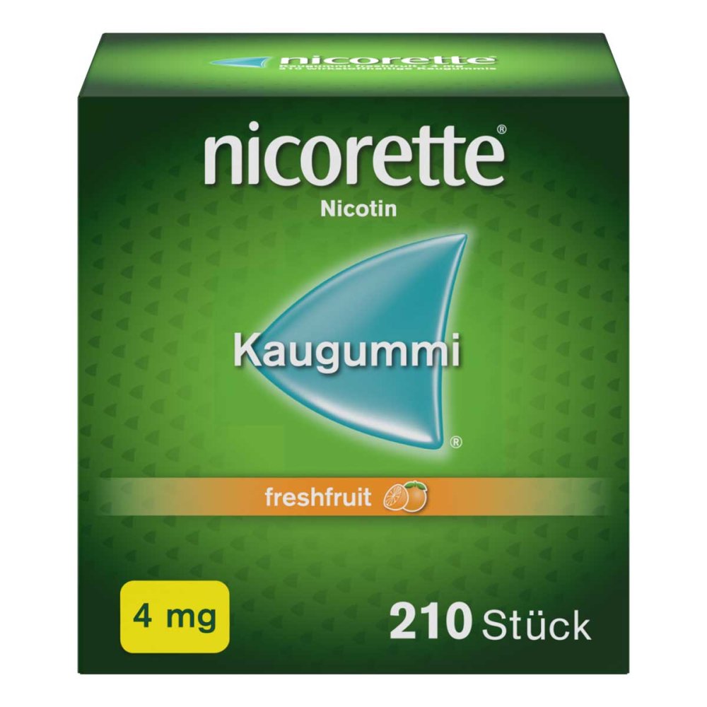 Nicorette Kaugummi 4 Mg Freshfruit (210 stk)