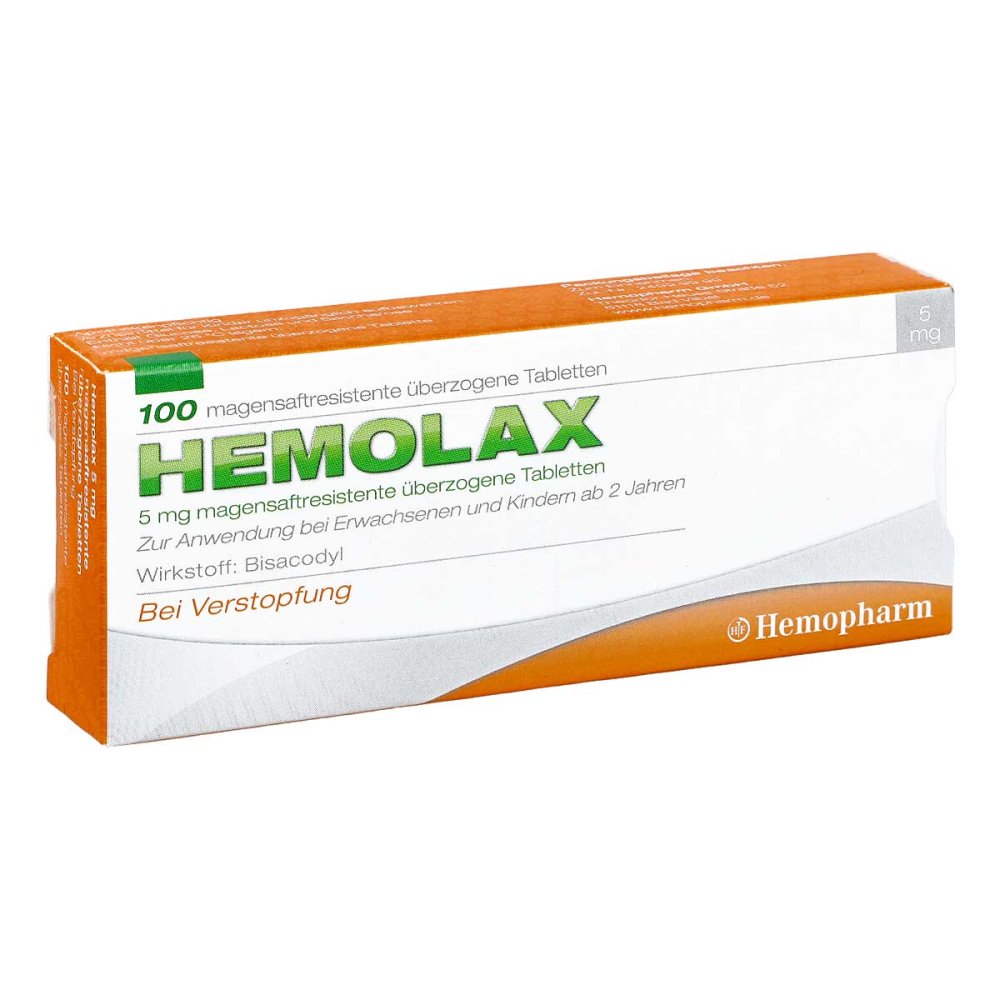 Hemolax 5 Mg Magensaftresistente Überzogene Tabl. (100 stk)