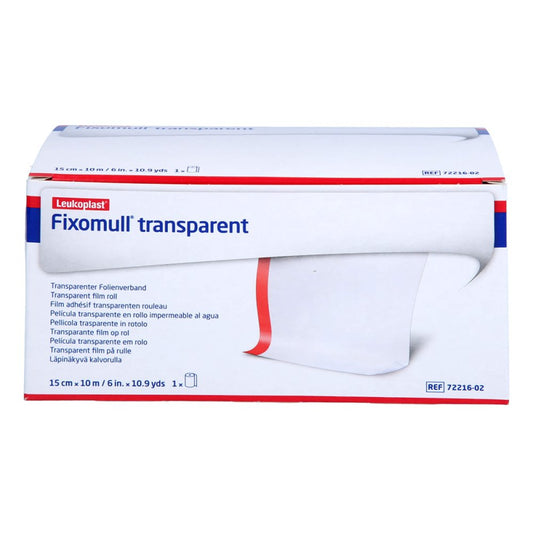 Das Produktfoto zeigt Fixomull Transparent 15 Cmx10 M (1 stk) PZN 18395223