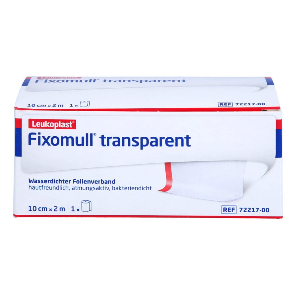 Das Produktfoto zeigt Fixomull Transparent 10 Cmx2 M (1 stk) PZN 18395246