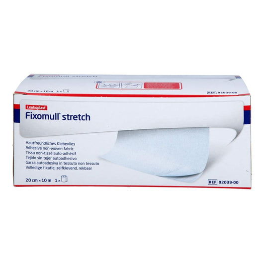 Das Produktfoto zeigt Fixomull Stretch 20 Cmx10 M (1 stk) PZN 18395281