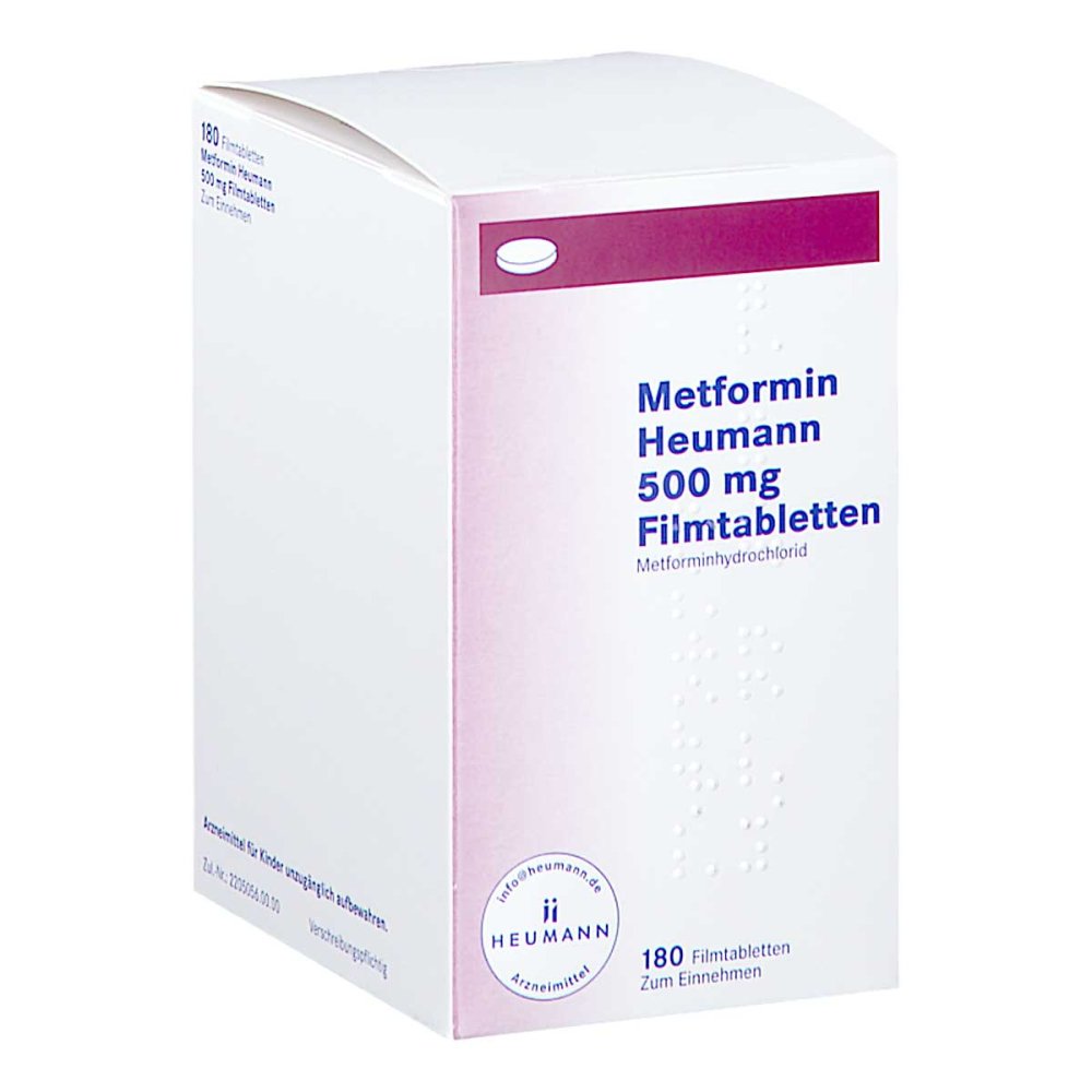 Metformin Heumann 500 Mg Filmtabletten (180 stk)