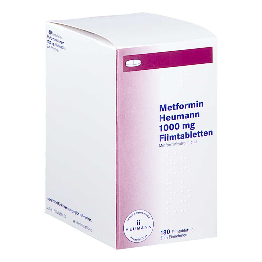 Metformin Heumann 1000 Mg Filmtabletten (180 stk)