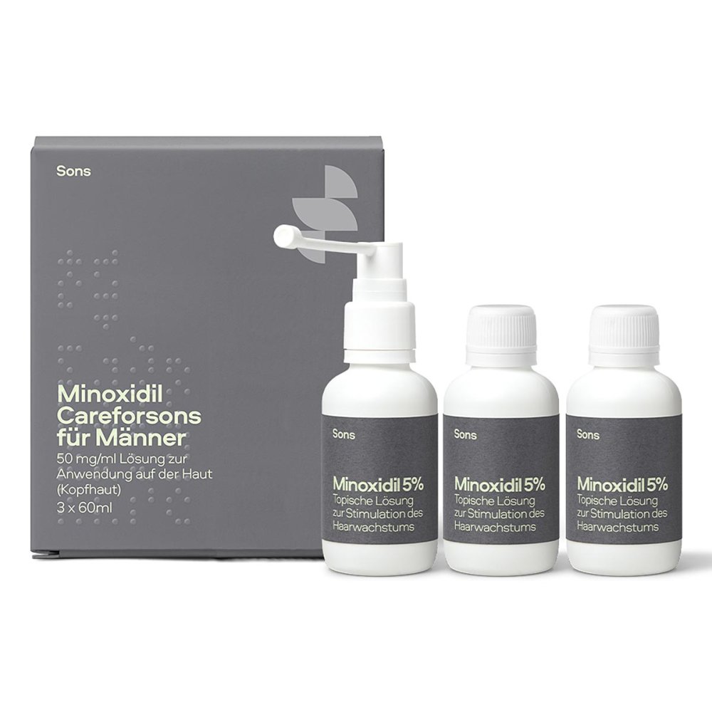 Minoxidil Careforsons Männer 50 Mg/Ml Lsg.Anw.Haut (3X60 ml)
