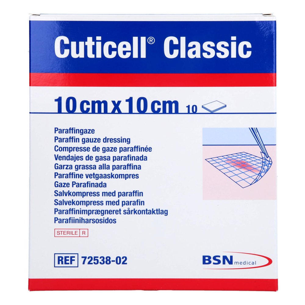 Cuticell Classic Wundgaze 10x10 Cm (10 stk)