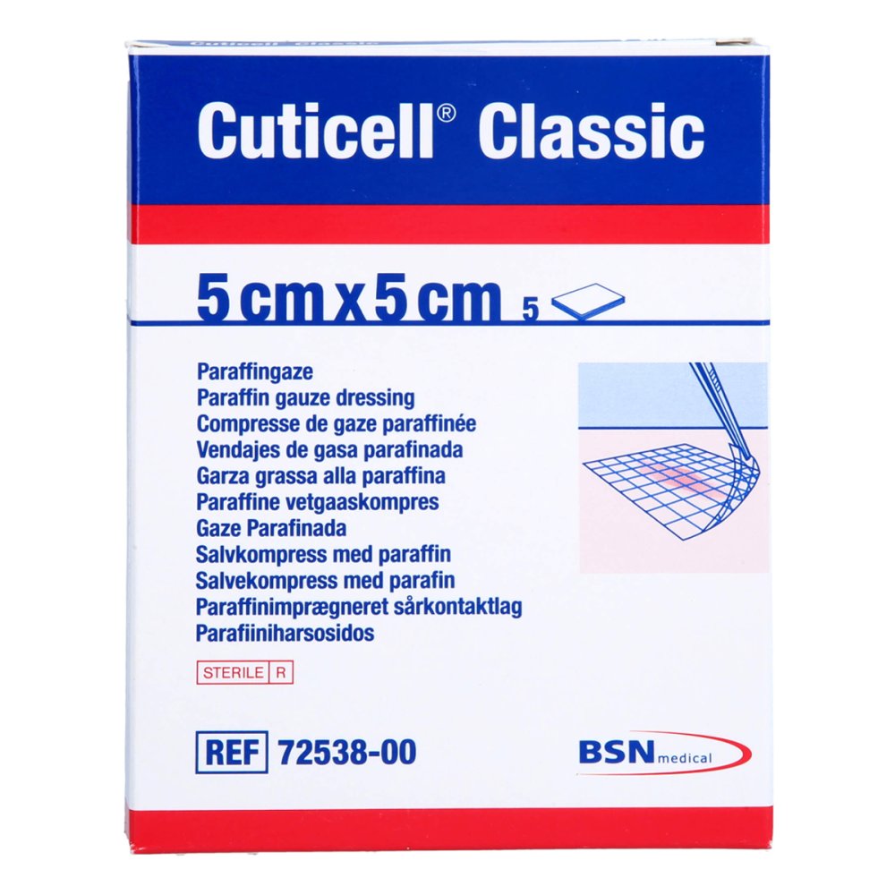 Cuticell Classic Wundgaze 5x5 Cm (5 stk)