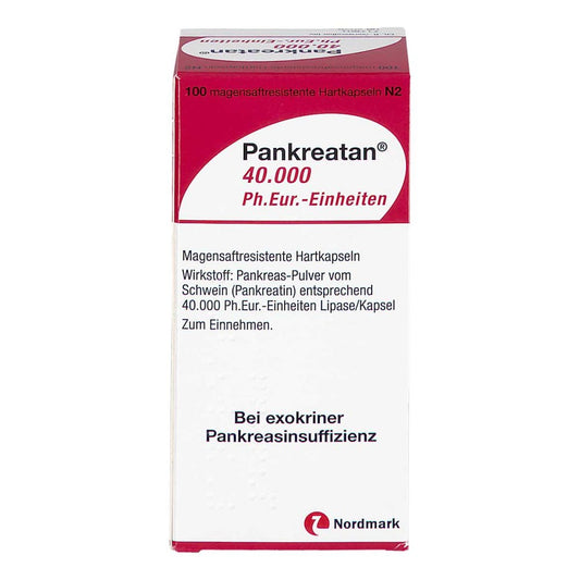 Pankreatan 40.000 Ph.Eur.-Einheiten Msr.Hartkaps. (100 stk)