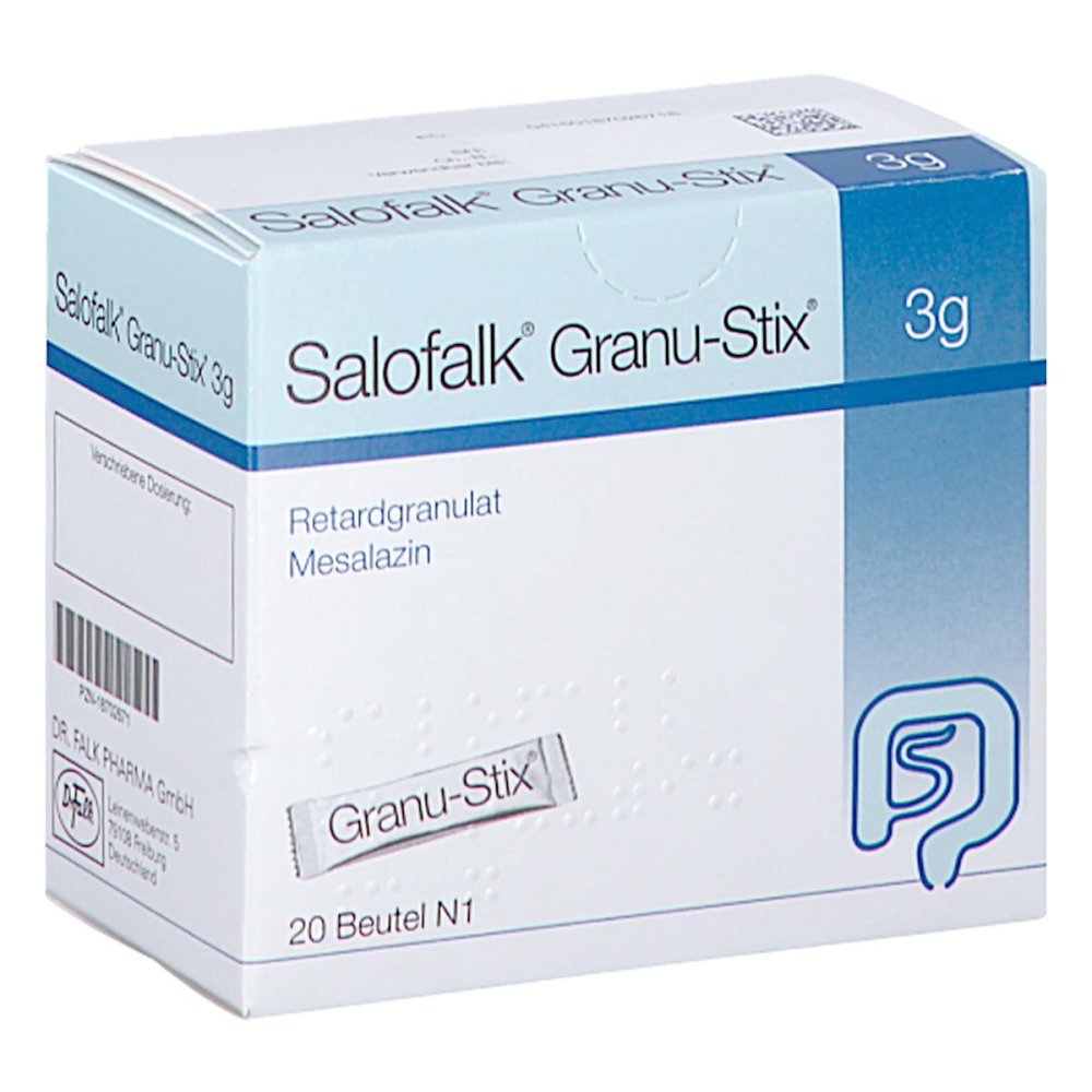 Das Produktfoto zeigt Salofalk Granu-Stix 3 G Retardgranulat (20 stk) PZN 18702671