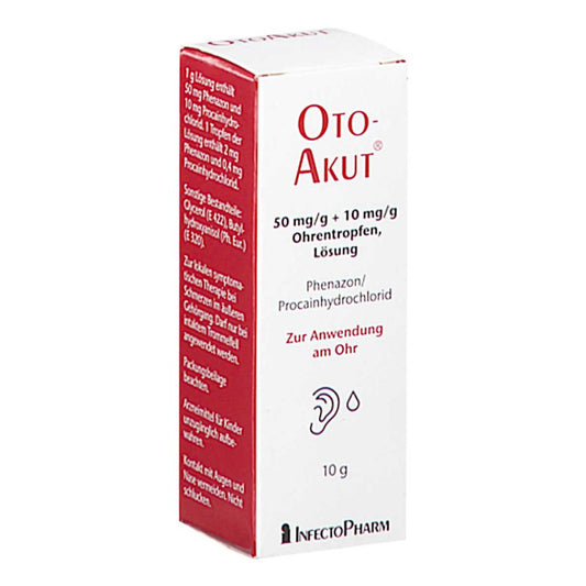 Otoakut 50 Mg/G + 10 Mg/G Ohrentropfen Lösung (10 g)