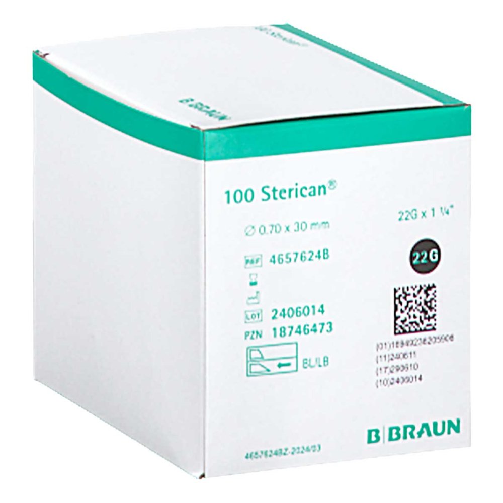 Sterican Einmalkanüle 22 G 30 Mm (100 stk)