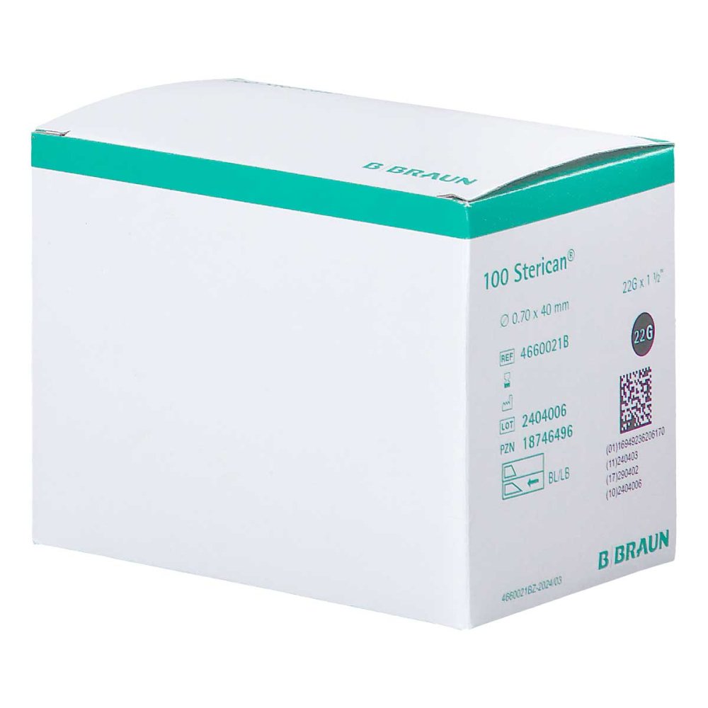 Sterican Einmalkanüle 22 G 40 Mm (100 stk)