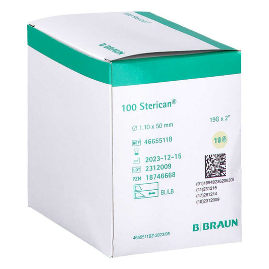 Das Produktfoto zeigt Sterican Einmalkanüle 19 G 50 Mm (100 stk) PZN 18746668