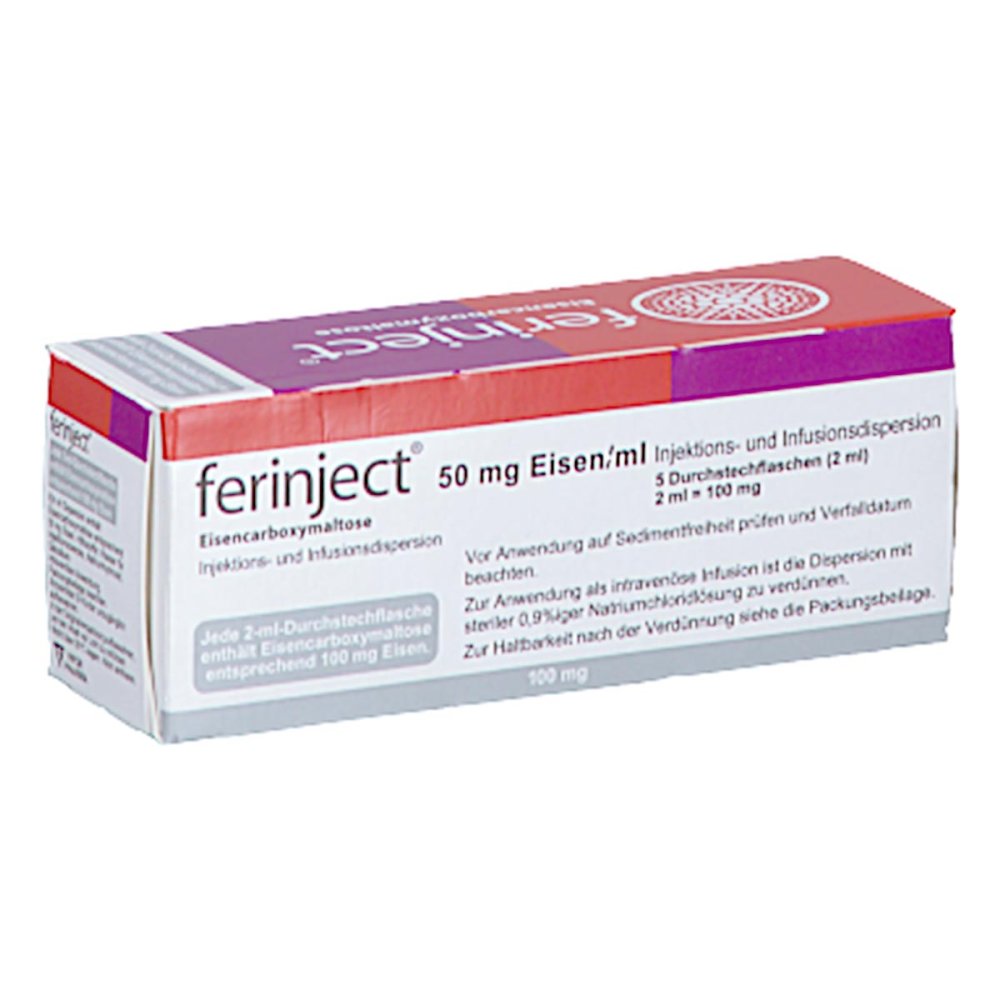 Ferinject 50 Mg Eisen/Ml Inj.-/Inf.-Dispers.100mg (5X2 ml)