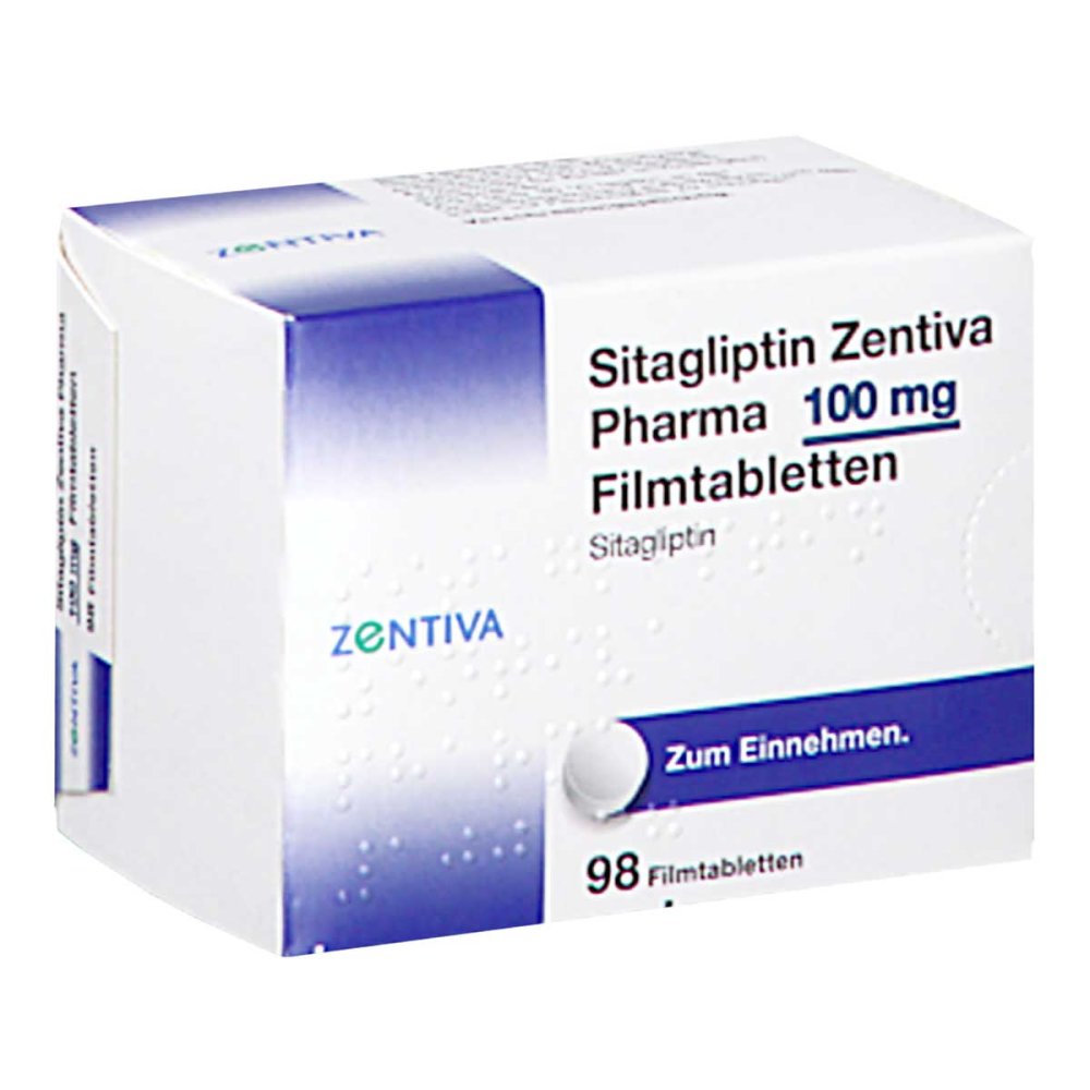 Sitagliptin Zentiva Pharma 100 Mg Filmtabletten (98 stk)