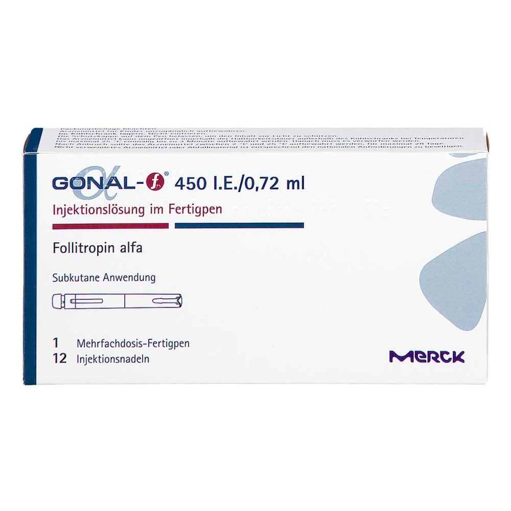 Das Produktfoto zeigt Gonal-F 450 I.E./0,72 Ml 33 Mikr./0,72ml Fertigpen (1 stk) PZN 18881320