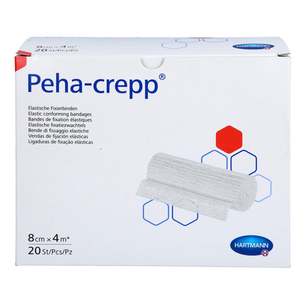 Das Produktfoto zeigt Peha Crepp Fixierbinde 8 Cmx4 M (20 stk) PZN 19166660