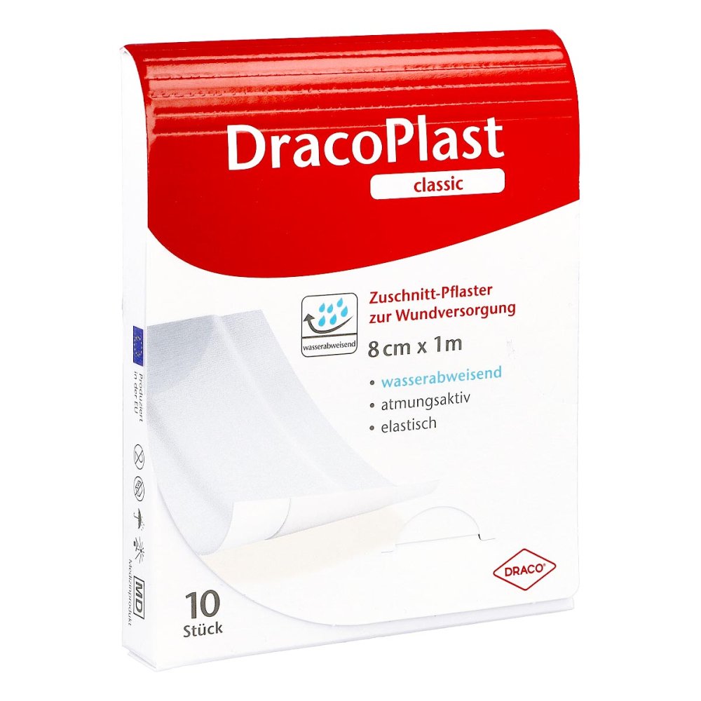 Dracoplast Classic Pflaster 8 Cmx1 M Weiß (1 stk)