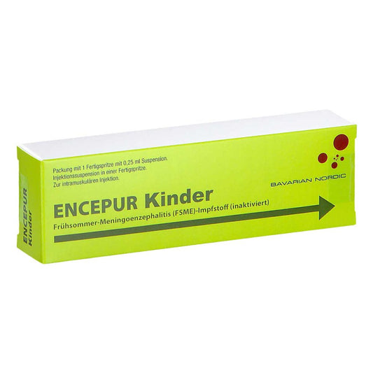 Das Produktfoto zeigt Encepur Kinder Fertigspritzen (1 stk) PZN 19335588