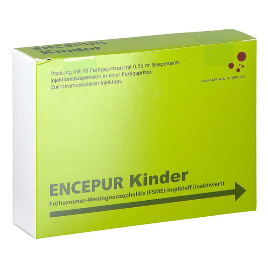 Das Produktfoto zeigt Encepur Kinder Fertigspritzen (10 stk) PZN 19335594