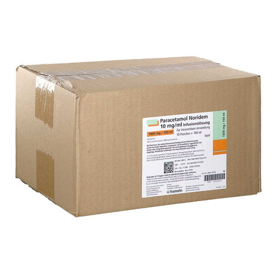 Paracetamol Noridem 10 Mg/Ml Inf.-Lösung 1000mg (10X100 ml)