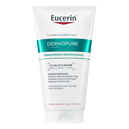 Das Produktfoto zeigt Eucerin Dermopure Clinical Reinigungsgel Erneuernd (150 ml) PZN 19729910