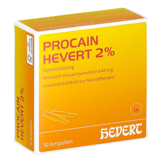 Procain Hevert 2% Injektionslösung Ampullen (10X2 ml)