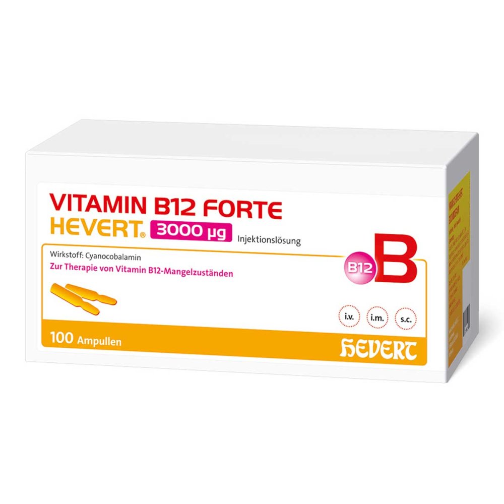 Vitamin B12 Forte Hevert 3000 Μg Inj.-Lsg.Amp. (100X2 ml)