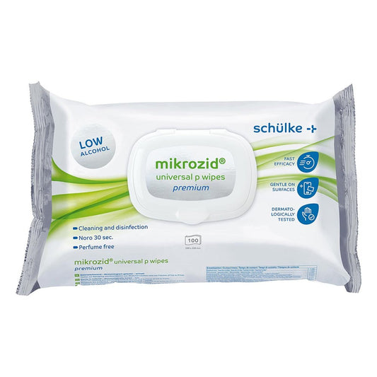 Das Produktfoto zeigt Mikrozid Universal P Wipes Premium Flächendesinf. (100 stk) PZN 19990034