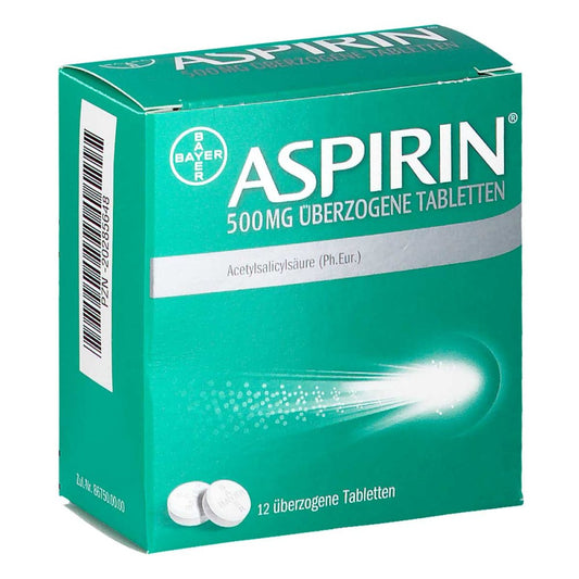 Aspirin 500 Mg Überzogene Tabletten (12 stk)