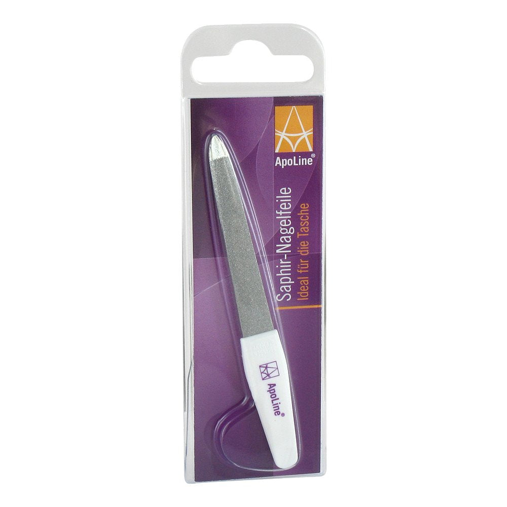 Das Produktfoto zeigt Apoline Nagelfeile Saphir 10 Cm Verchromt PZN 00149558