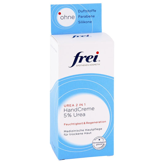 Das Produktfoto zeigt Frei Urea Plus Handcreme 5% PZN 00698288