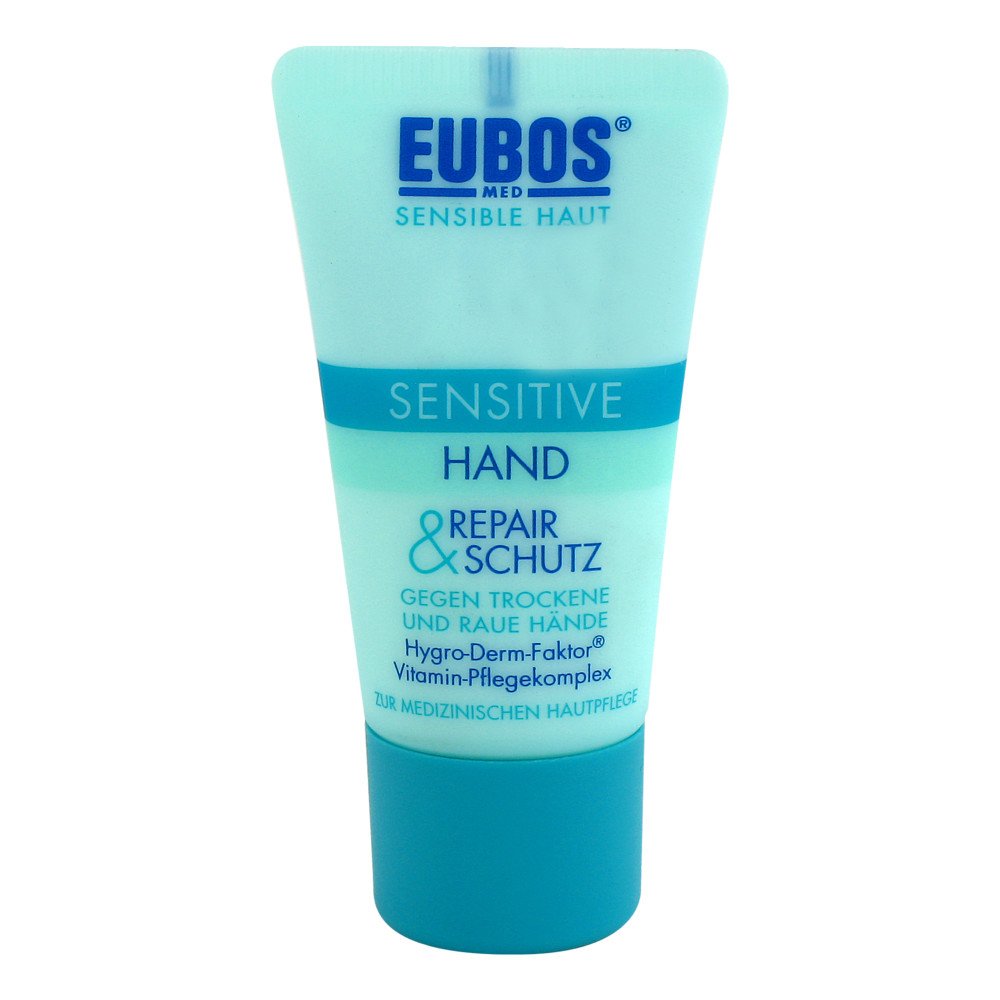 Das Produktfoto zeigt Eubos Sensitive Hand Repair & Schutz Creme PZN 02766835