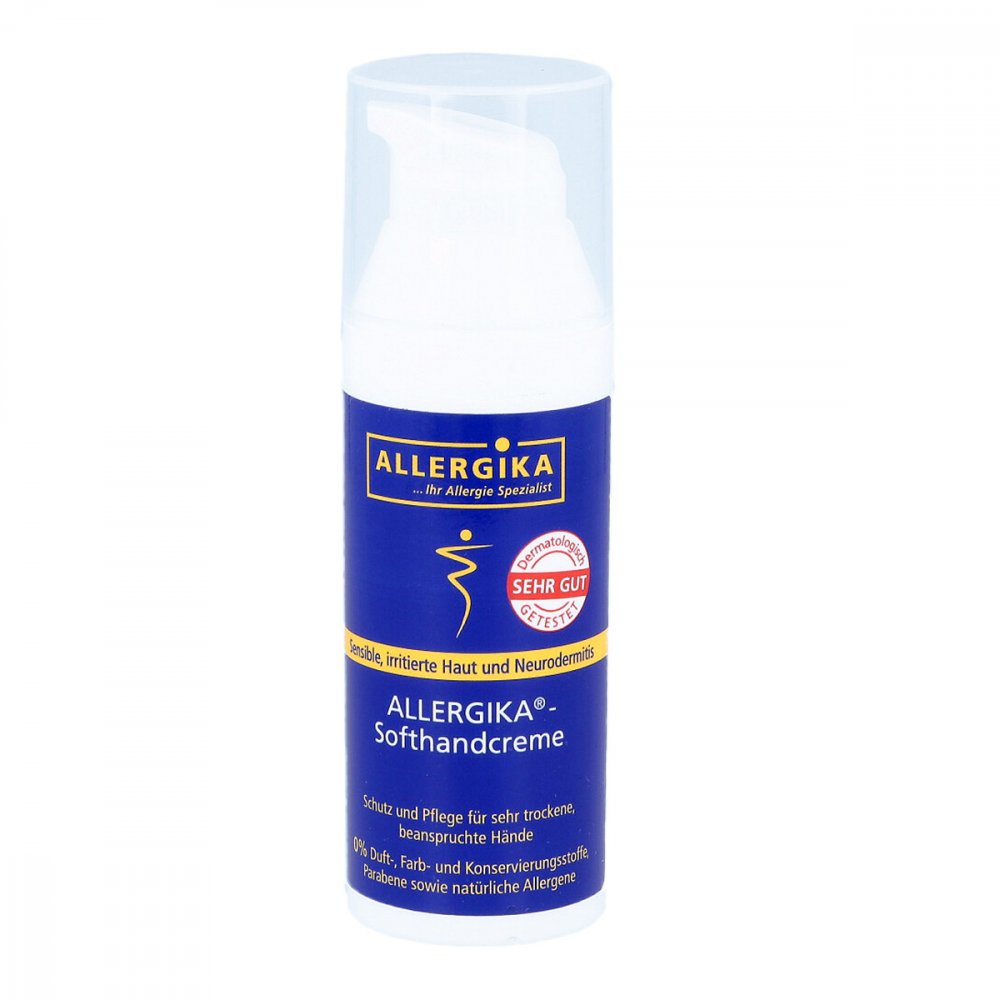 Das Produktfoto zeigt Allergika Softhandcreme PZN 03527676