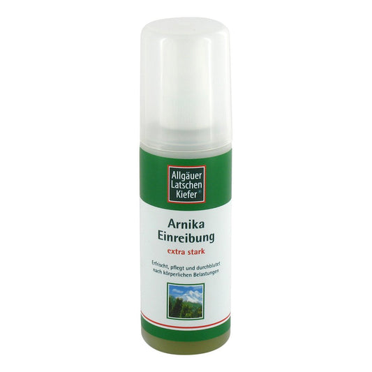 Das Produktfoto zeigt Allgäuer Latschenk. Arnika Extra Stark Pumpspray PZN 03765424
