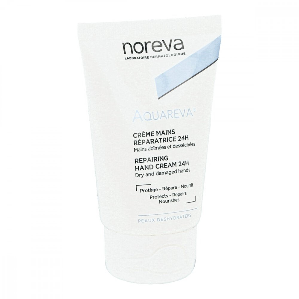 Das Produktfoto zeigt Noreva Aquareva Regenerierende Handcreme PZN 04712499