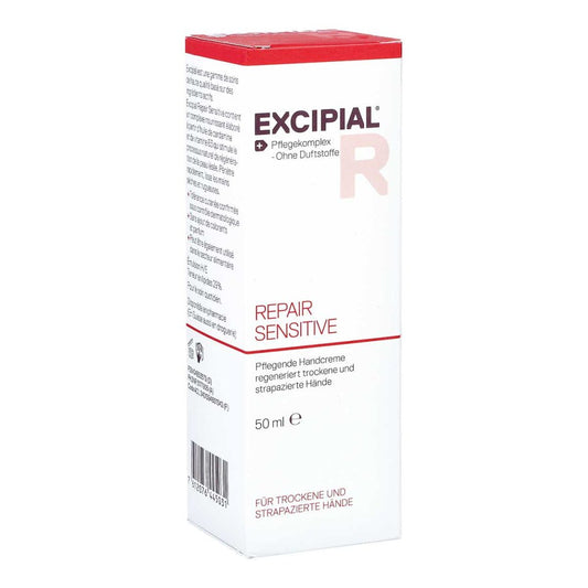 Das Produktfoto zeigt Excipial Repair Sensitive Creme PZN 04853573